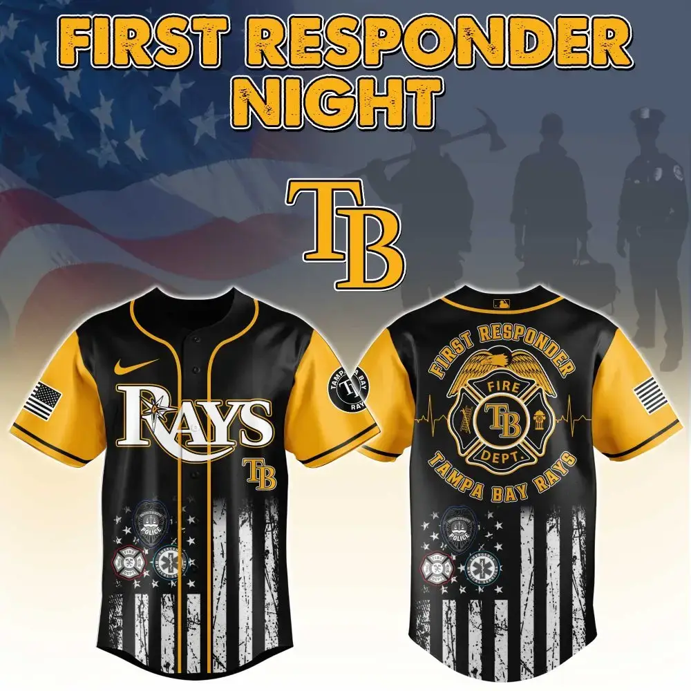 Limited Edition Tampa Bay Rays First Responder Night Jersey - Honor Heroes In Style! Image