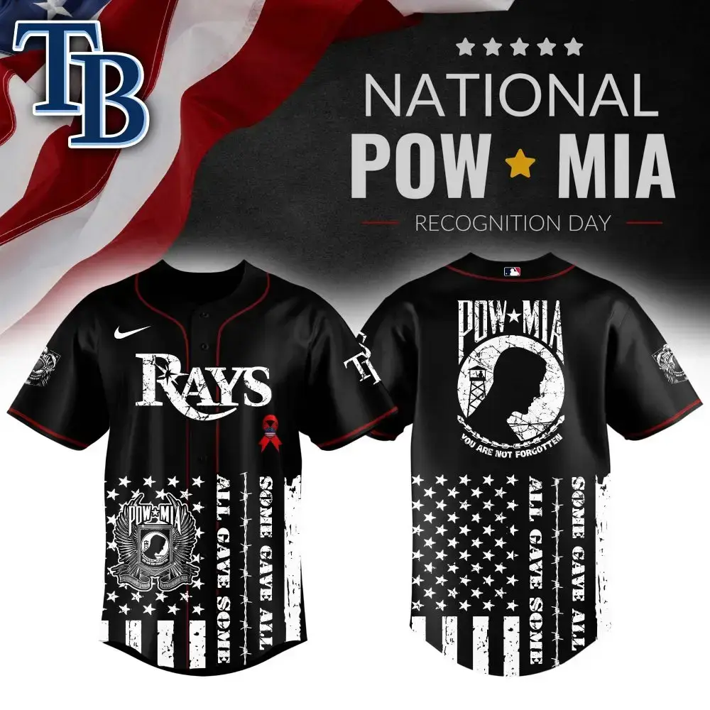 Limited Edition Tampa Bay Rays Pow Mia Jersey - Honor & Style Combined! Image