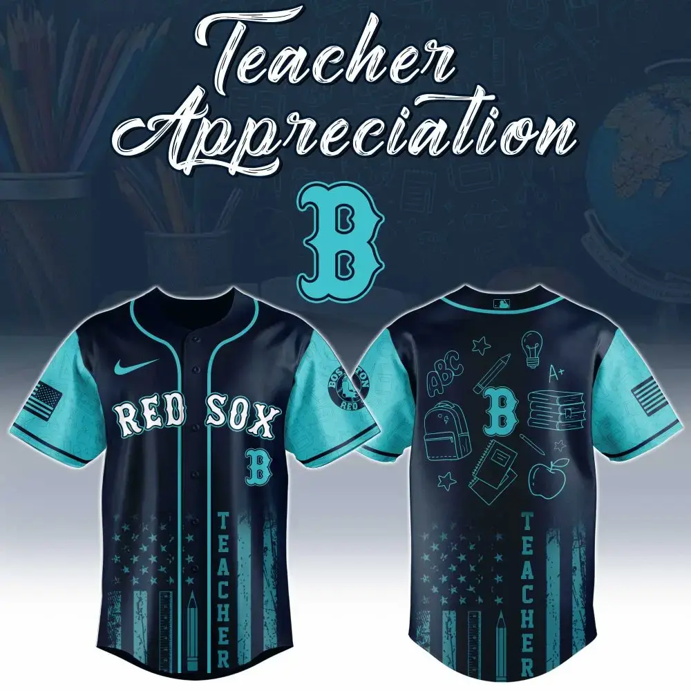 Limited Edition Teacher Appreciation Red Sox Jersey – Perfect Gift For Educators! Image
