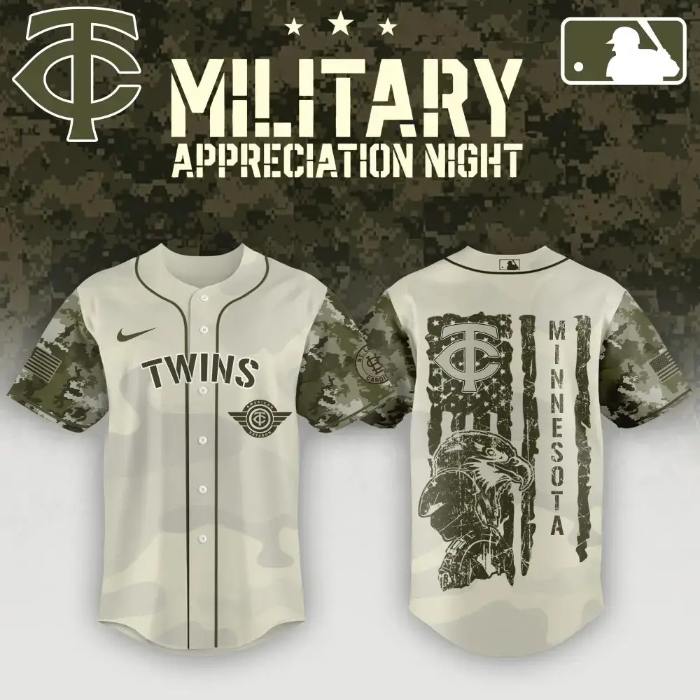 Limited Edition Twins Military Night Jersey - Honor Veterans With Style! Image