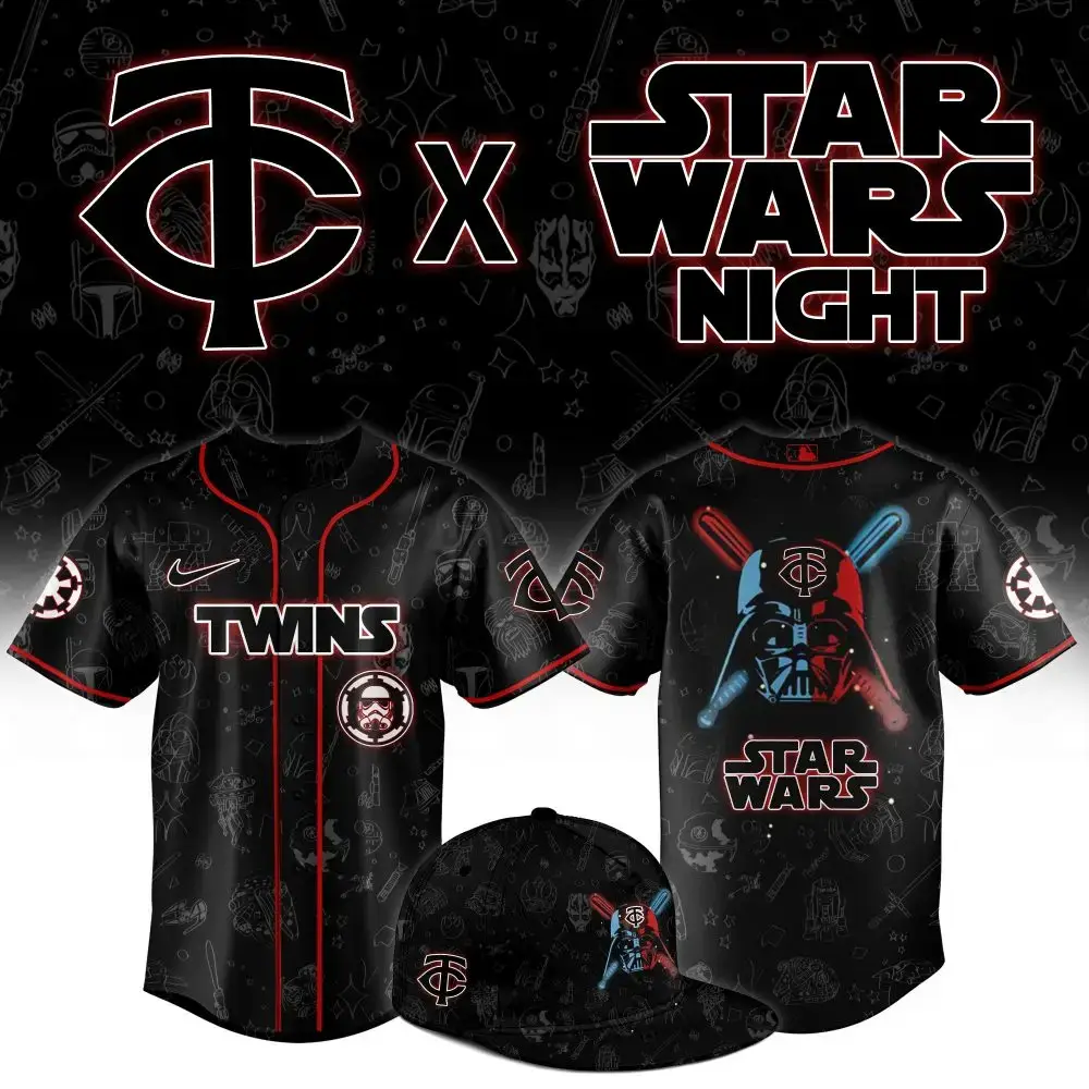 Limited Edition Twins X Star Wars Night Jersey - Ultimate Fan Gear! Image