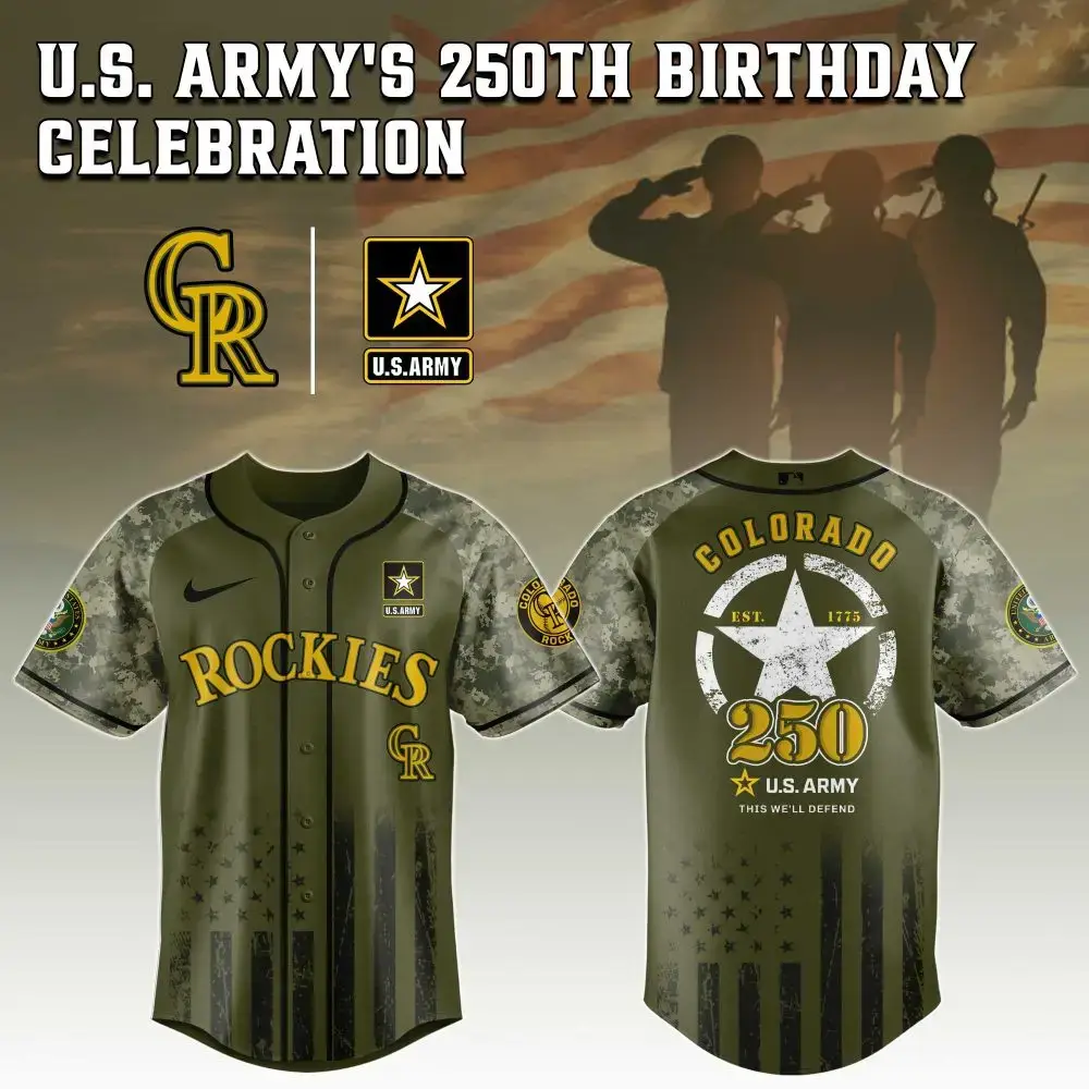 Limited Edition U.S. Army 250Th Birthday Rockies Jersey - Celebrate In Style! Image