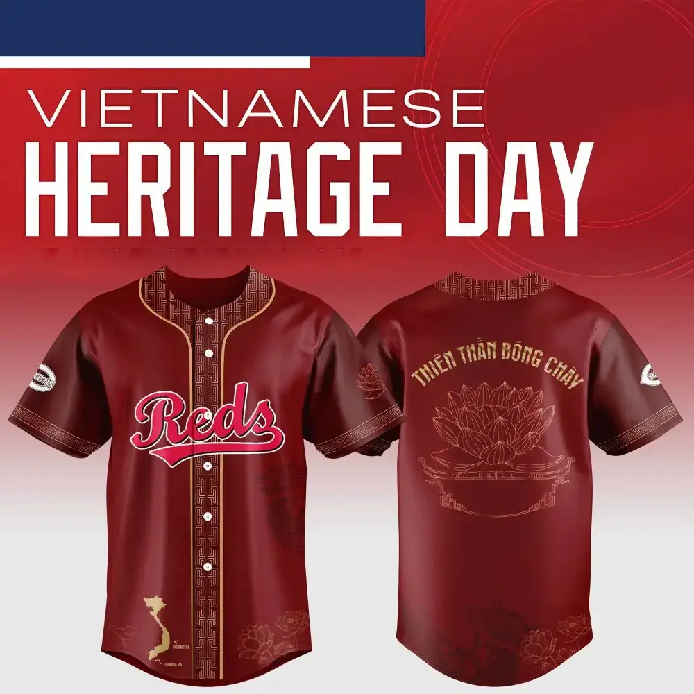 Limited Edition Vietnamese Heritage Baseball Jersey - Celebrate Culture In Style! Image
