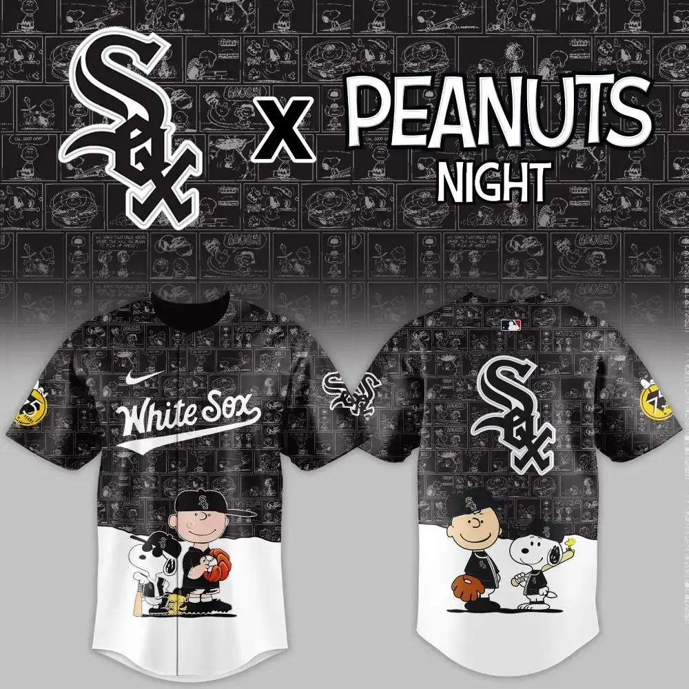 Limited Edition White Sox X Peanuts Jersey - Celebrate In Style With Charlie Brown & Snoopy! Image