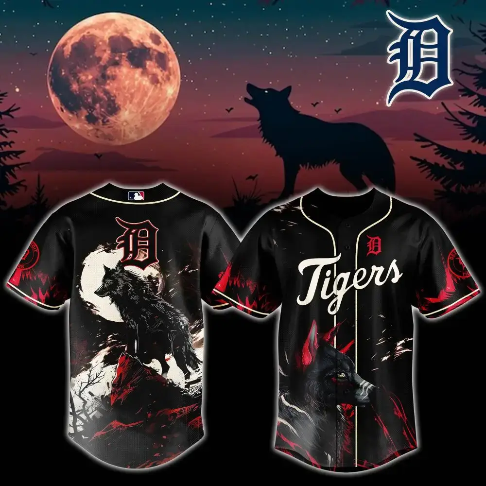 Limited Edition Wolf Moon Baseball Jersey - Unleash Your Wild Side Today! Image