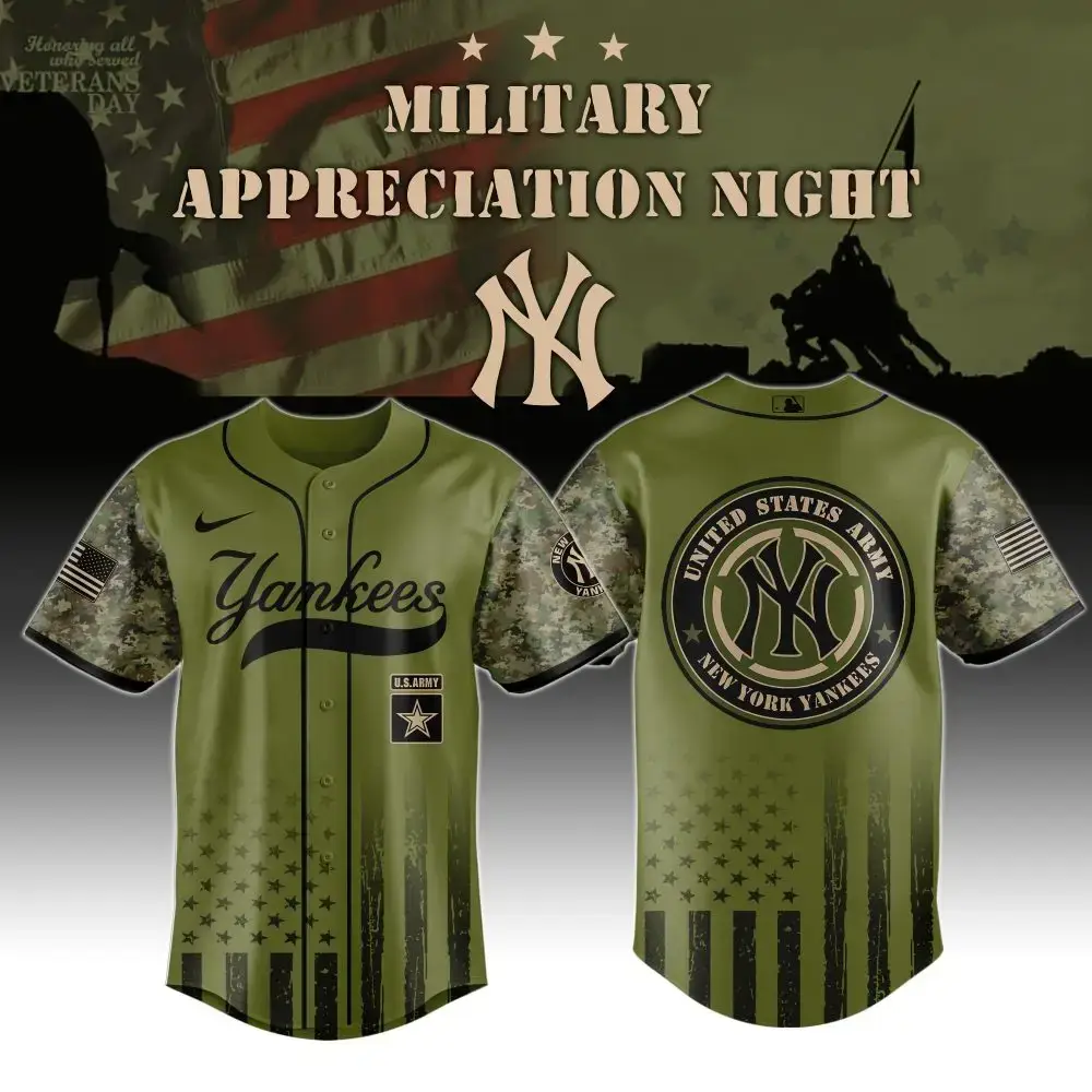 Limited Edition Yankees Military Appreciation Jersey – Honor Veterans With Style! Image