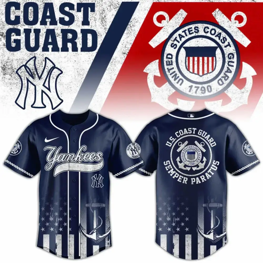 Limited Edition Yankees Us Coast Guard Jersey – Honor & Style In One! Image