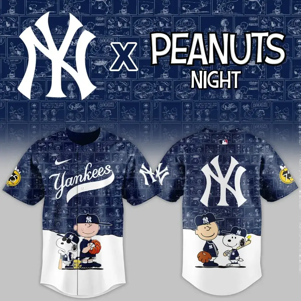Limited Edition Yankees X Peanuts Night Jersey - Celebrate In Style! Image