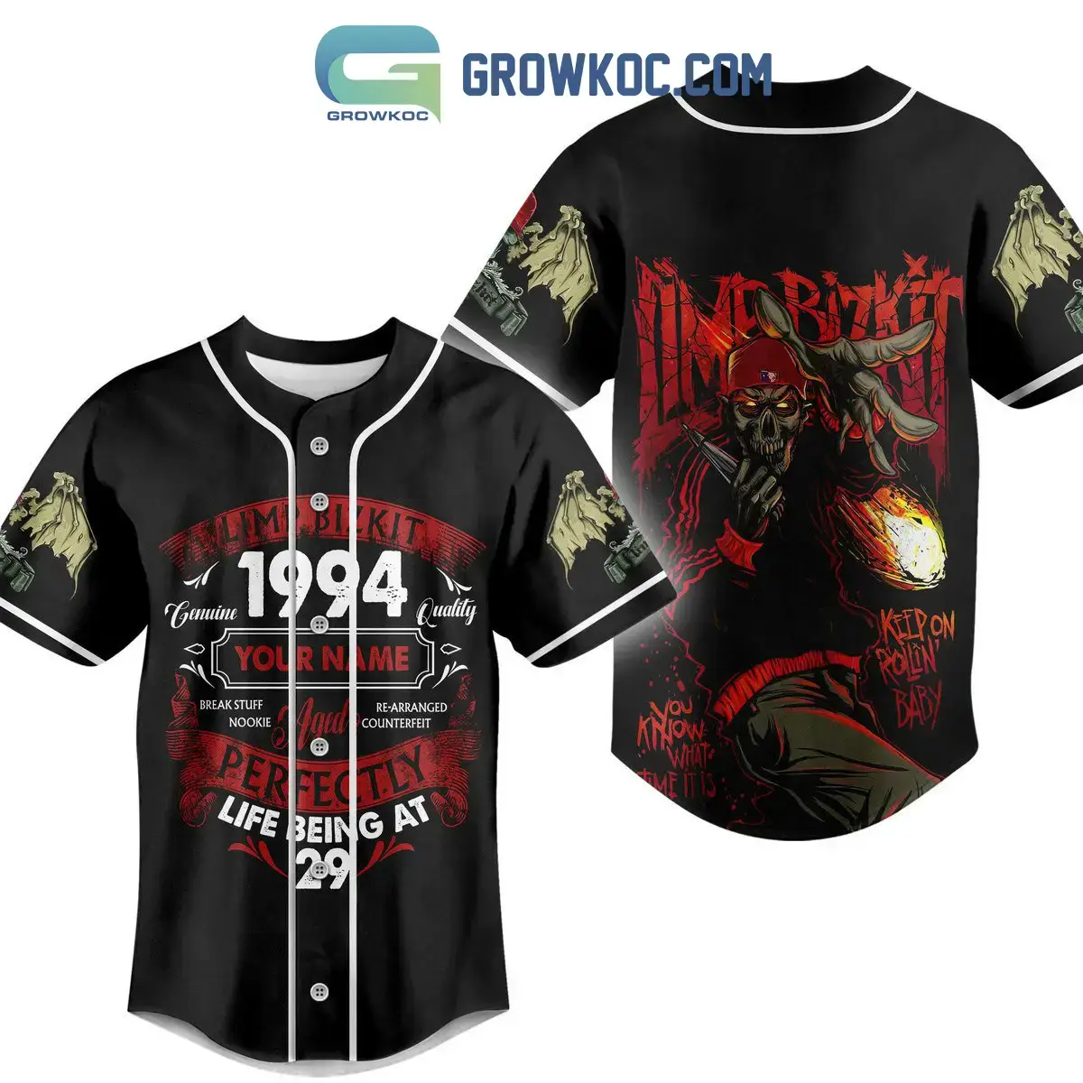 Limp Bizkit 1994 Perfectly Life Being At 29 Baseball Jersey Image