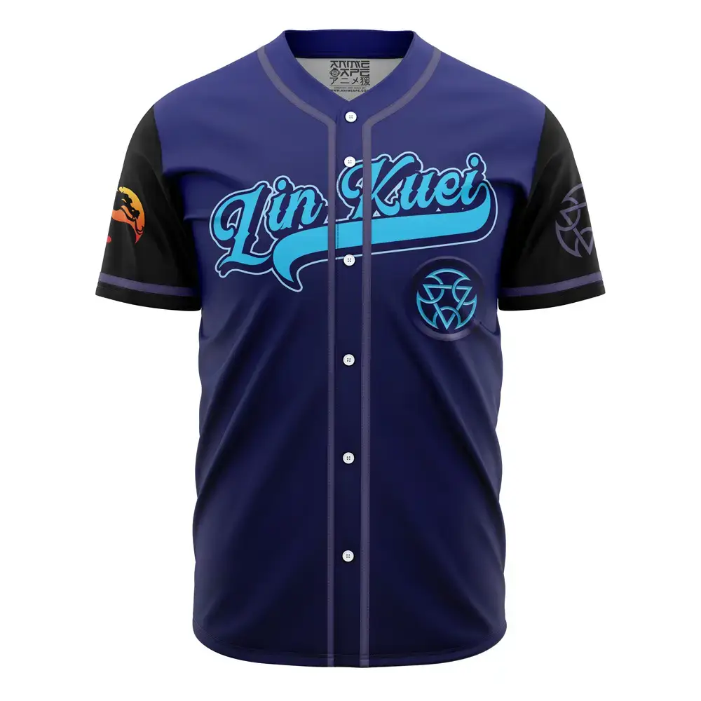 Lin Kuei Blue Baseball Jersey - Stylish & Comfortable Sportswear For Fans Image