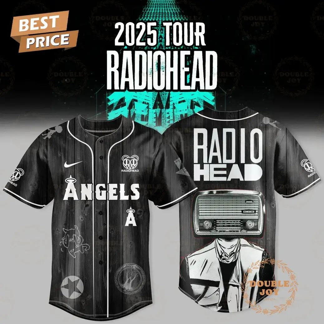 Los Angeles Angels 2025 Tour Radiohead Baseball Jersey Image