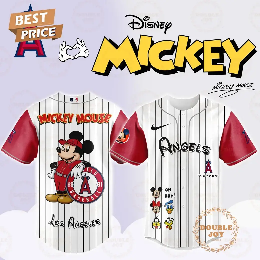 Los Angeles Angels Disney Mickey Mouse 2025 Limited Edition Baseball Jersey Image