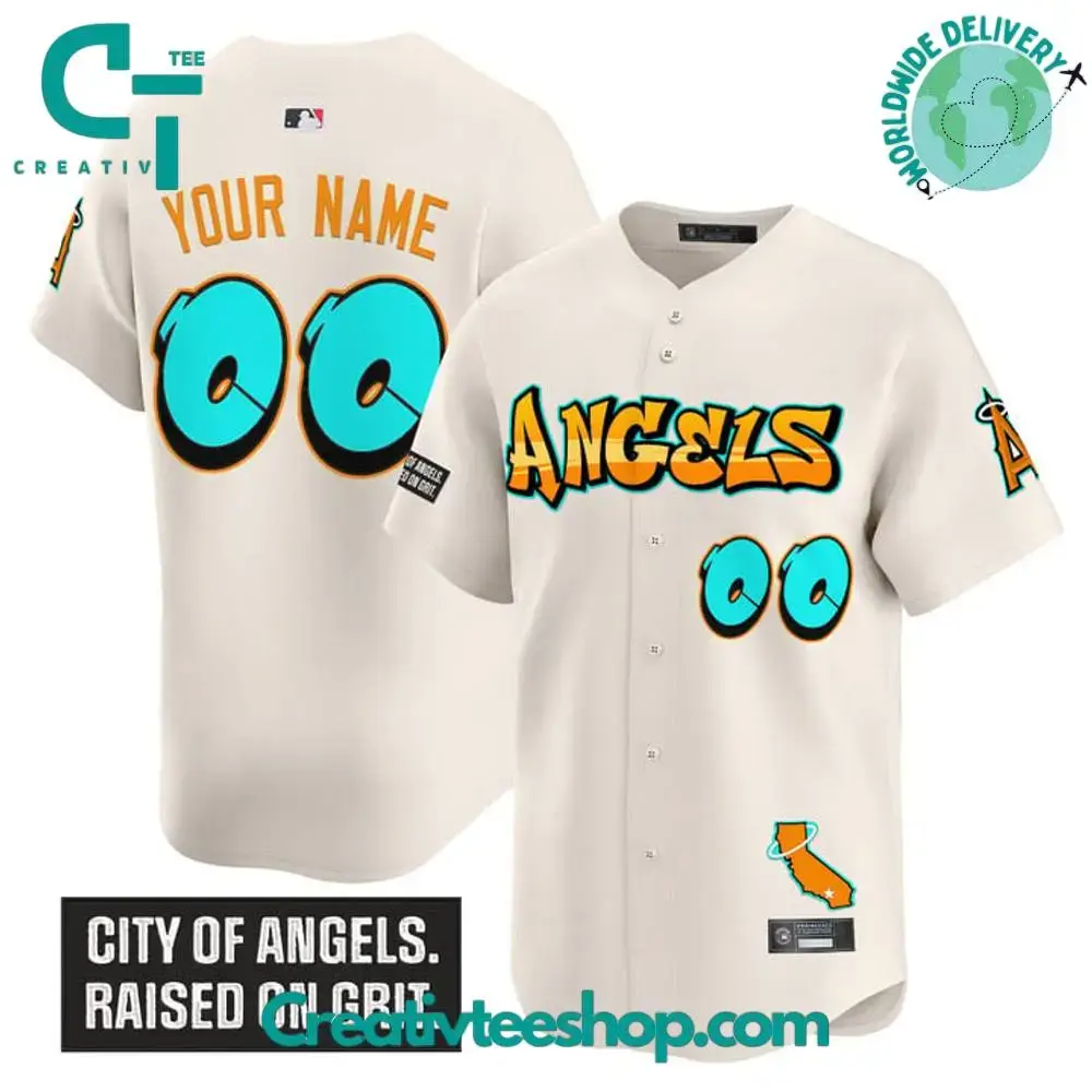 Los Angeles Angels 'Graffiti Halo Drop Edition' Special Baseball Jersey Image