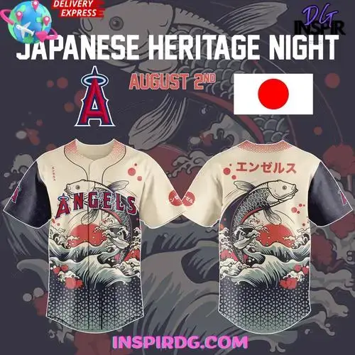 Los Angeles Angels Japanese Heritage Night 2025 Baseball Jersey Image