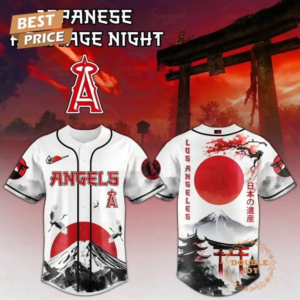 Los Angeles Angels Japanese Heritage Night 2025 Limited Edition Baseball Jersey Image