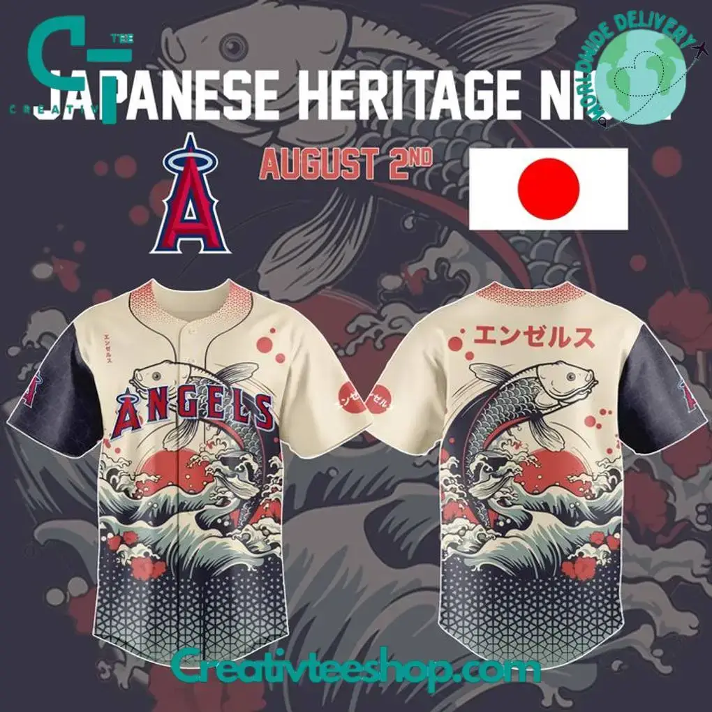 Los Angeles Angels Japanese Heritage Night 2025 Special Baseball Jersey Image