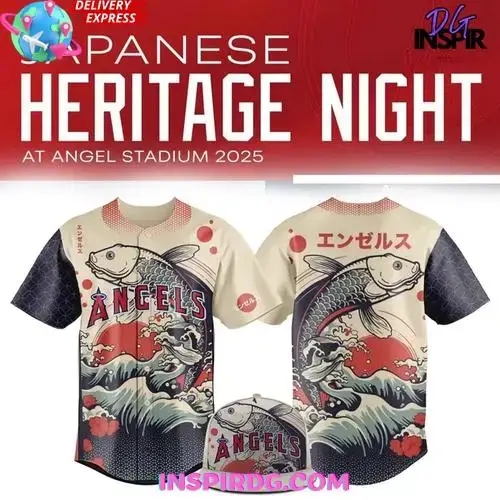 Los Angeles Angels Japanese Heritage Night Baseball Jersey Image