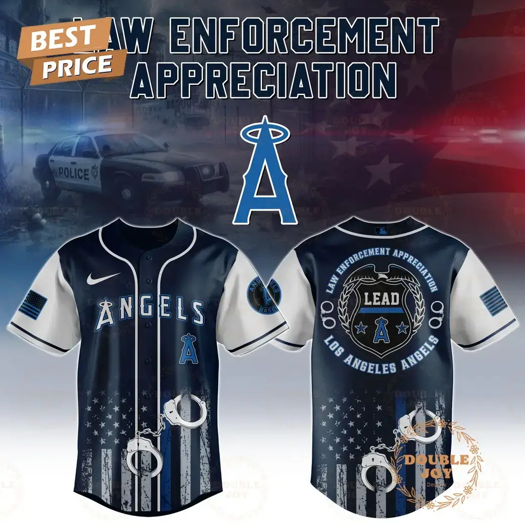Los Angeles Angels Law Enforcement Appreciation Day 2025 Special Edition Baseball Jersey Image