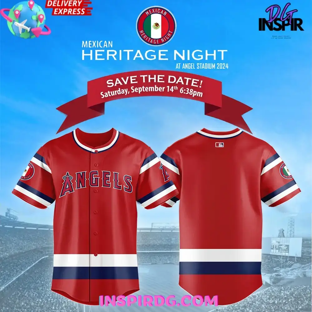 Los Angeles Angels Mexican Heritage Night 2024 Baseball Jersey Image