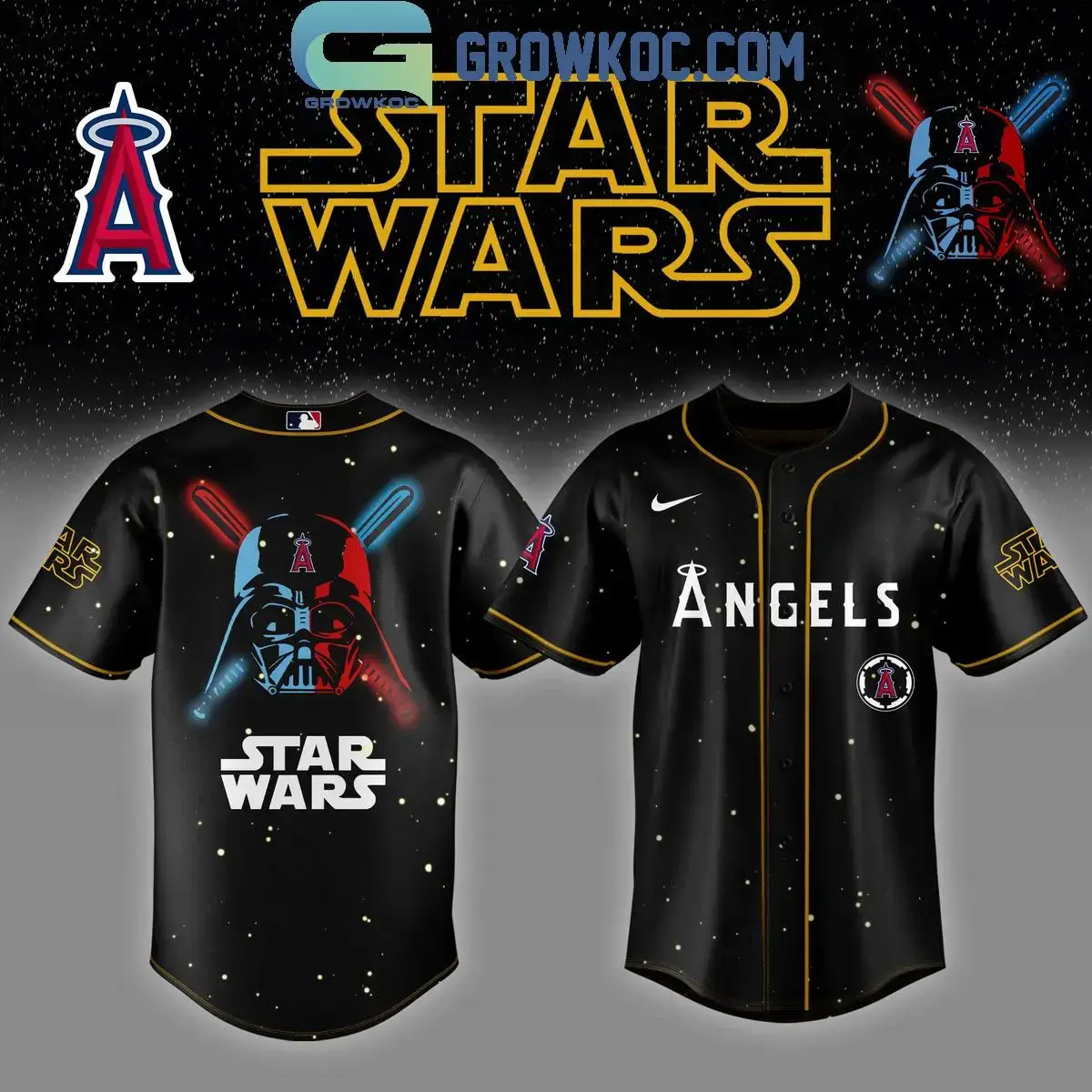 Los Angeles Angels MLB x Star Wars 2025 Baseball Jersey Image