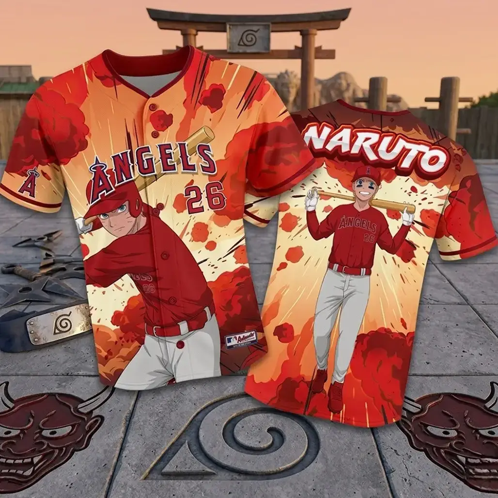 Los Angeles Angels Naruto Baseball Jersey 2026 Image