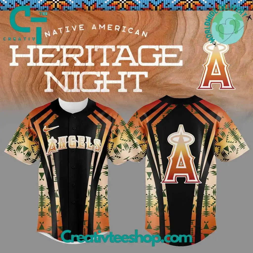 Los Angeles Angels Native American Heritage Special Baseball Jersey Image