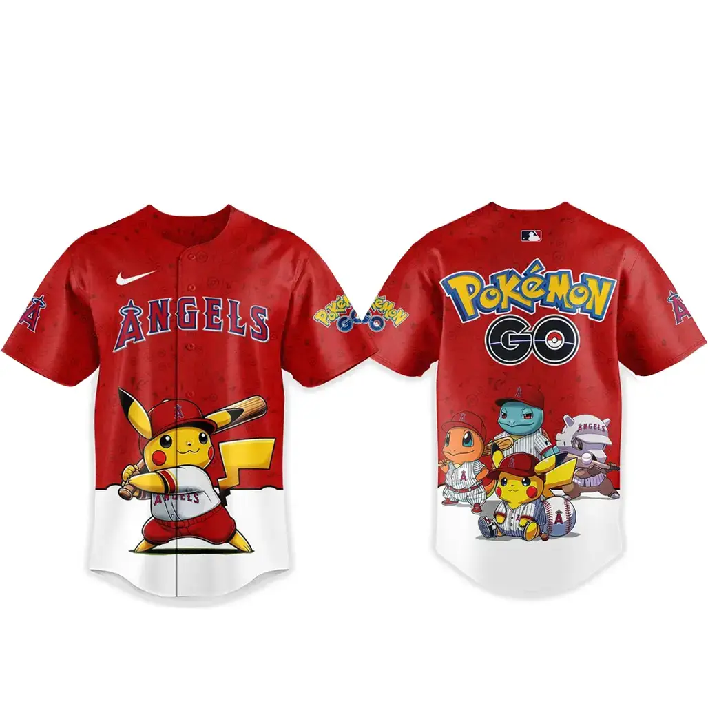 Los Angeles Angels Pokemon Go Night 2026 Game Baseball Jersey Image