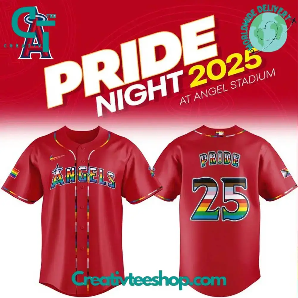 Los Angeles Angels Pride Night 2025 Limited Edition Baseball Jersey Image