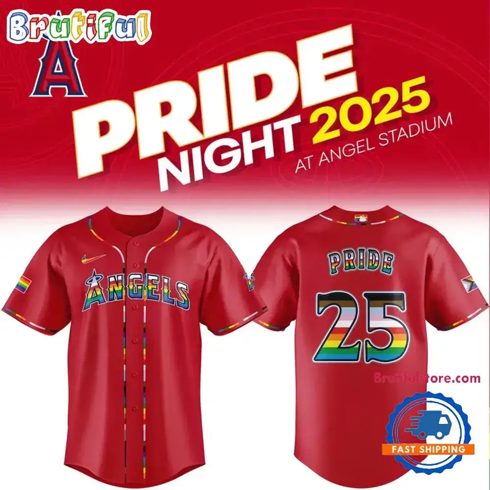 Los Angeles Angels Pride Night Limited Edition Baseball Jersey Image