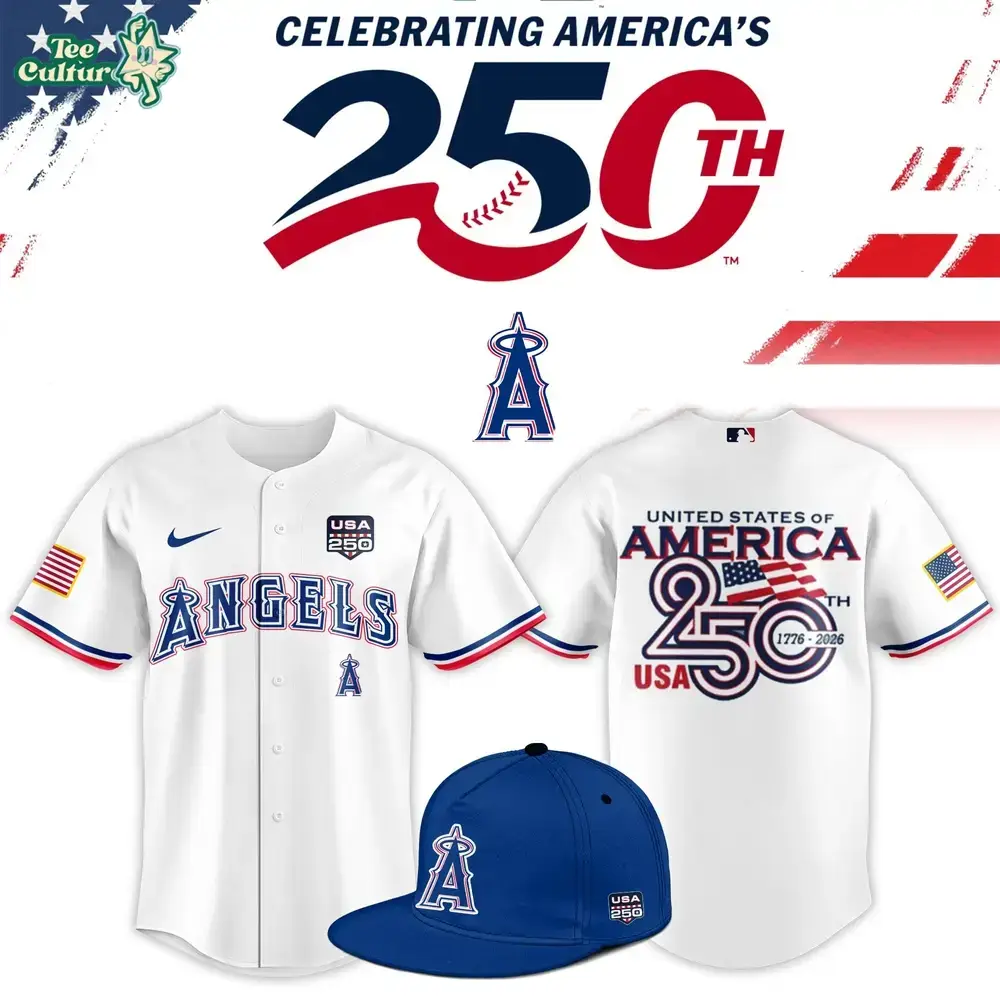 Los Angeles Angels USA 250th Anniversary Special Edition Baseball Jersey Image