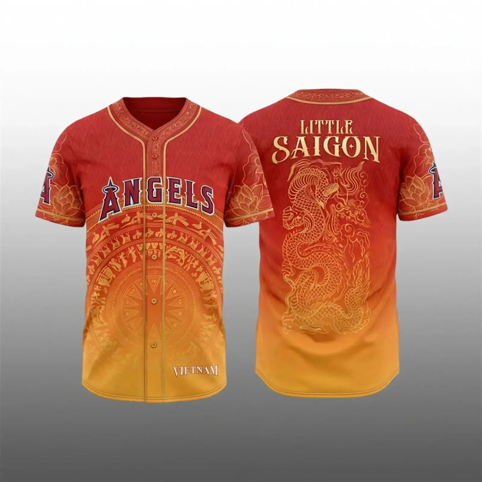 Los Angeles Angels Vietnamese Heritage Night Baseball Jersey 2026 Image