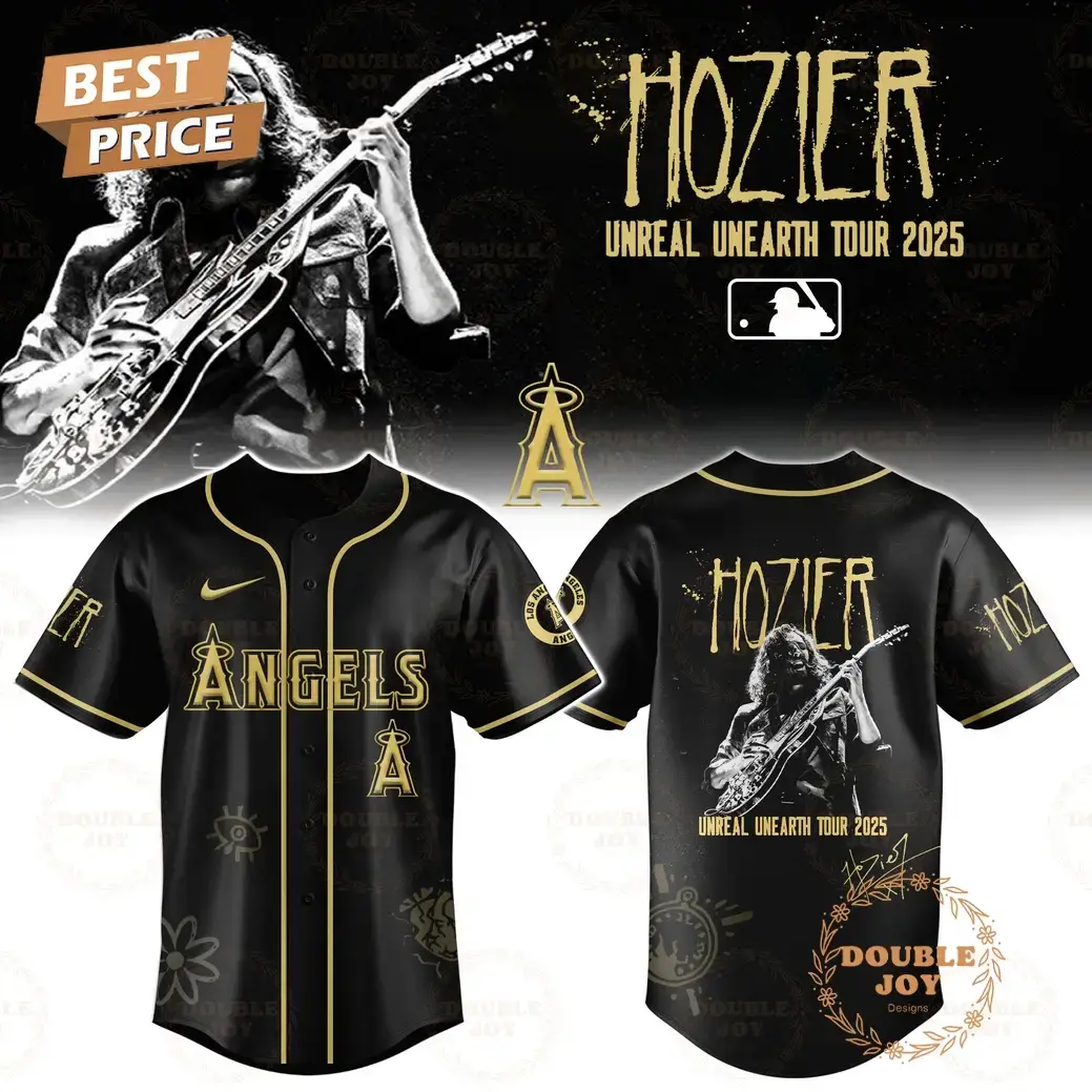 Los Angeles Angels x HOZIER Tour 2025 Unreal Unearth Edition Baseball Jersey Image