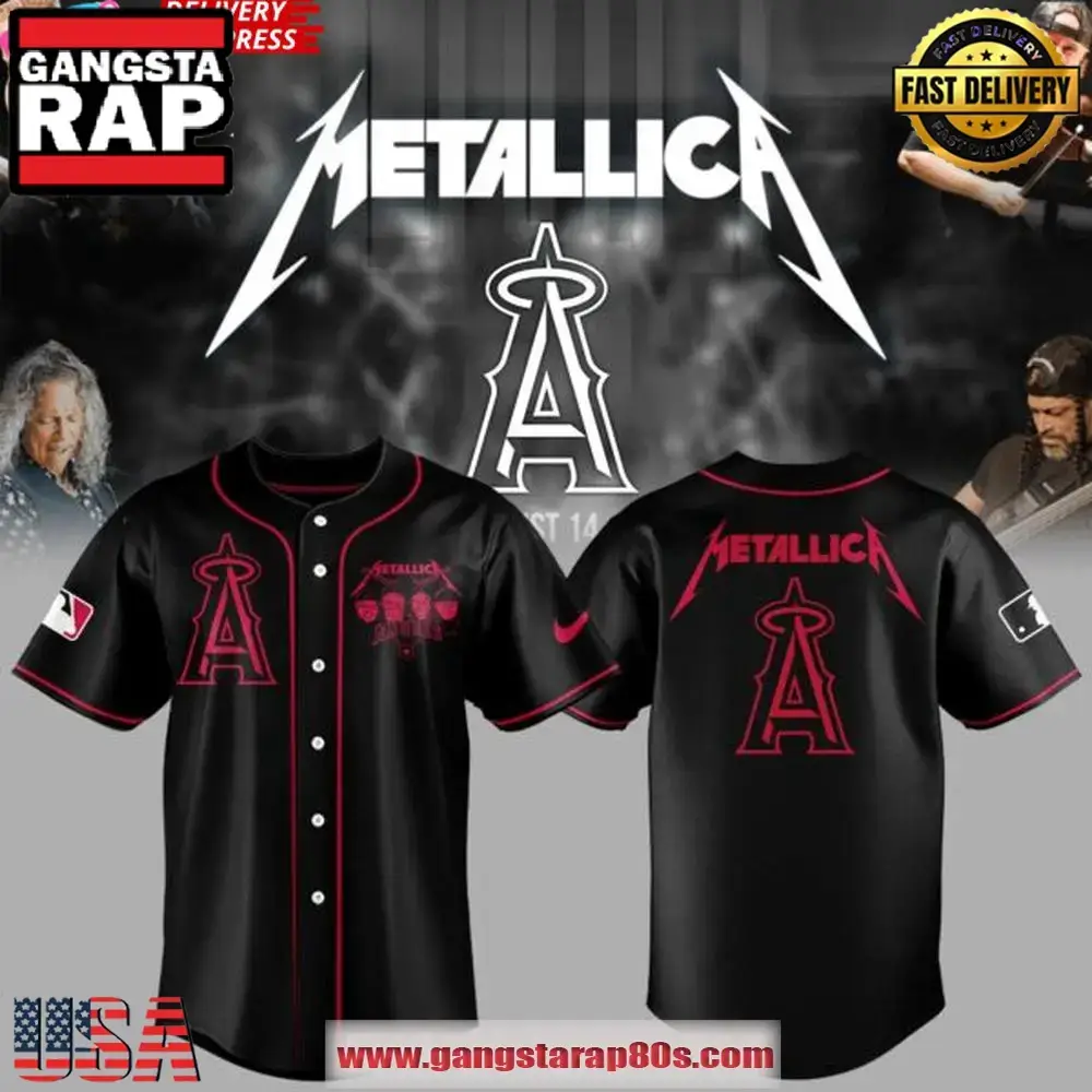 Los Angeles Angels x Metallica 2025 Baseball Jersey Shirt Image