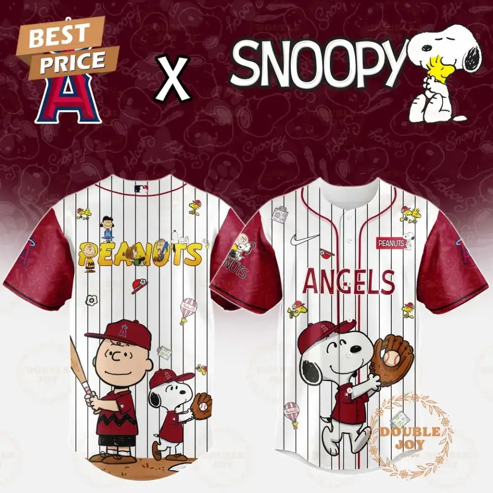 Los Angeles Angels X Snoopy 2025 Limited Edition Baseball Jersey Image