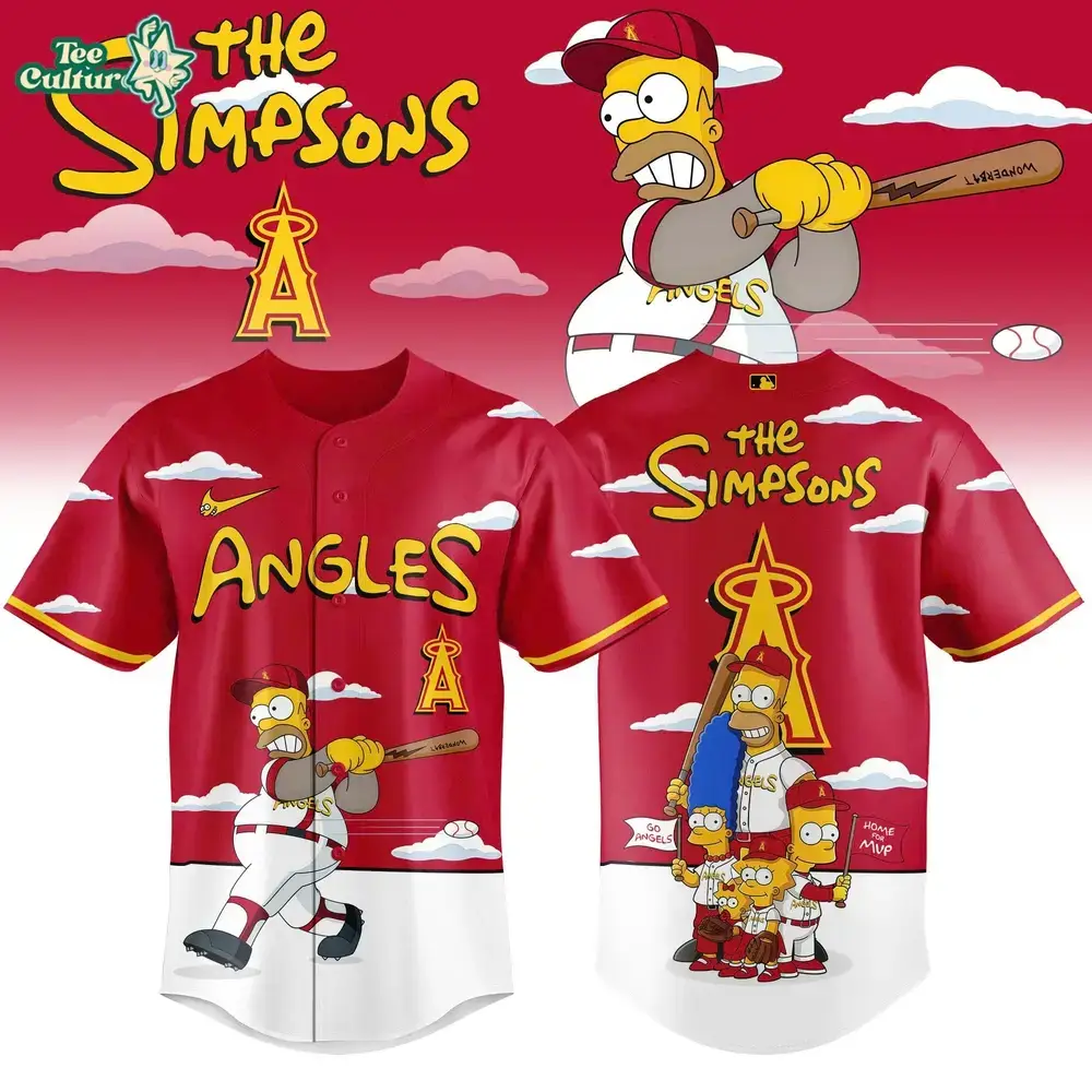 Los Angeles Angels x The Simpsons 2026 Limited Edition Baseball Jersey Image