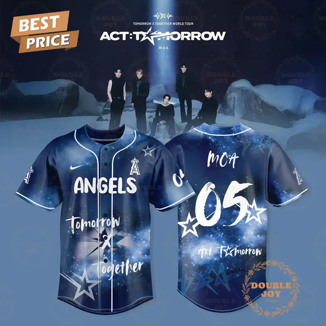 Los Angeles Angels x TOGETHER World Tour ACT:TOMORROW Limited Edition Baseball Jersey Image