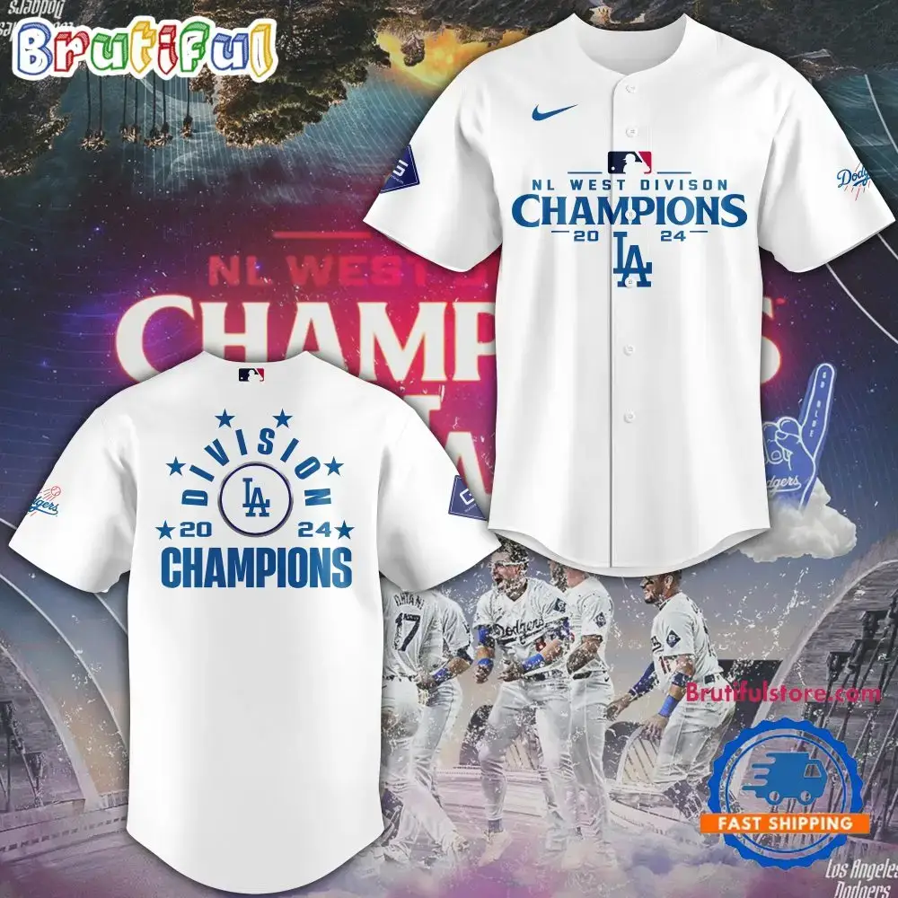Los Angeles Dodgers 2024 Nl West Divison Champs Jersey Image
