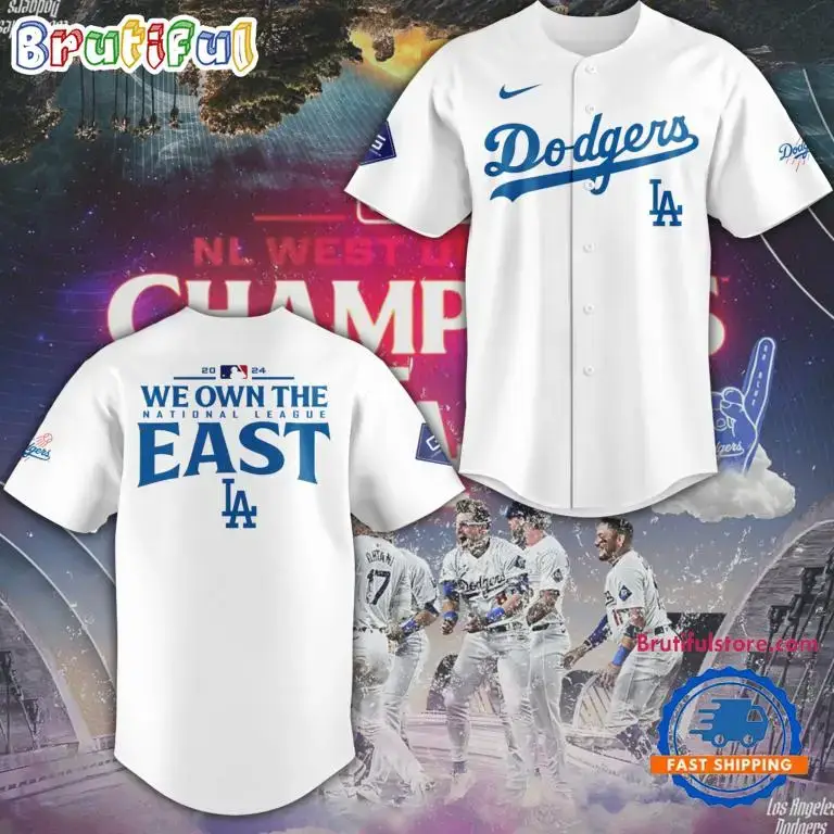 Los Angeles Dodgers 2024 We One The NL West Divison Champs Baseball Jersey Image