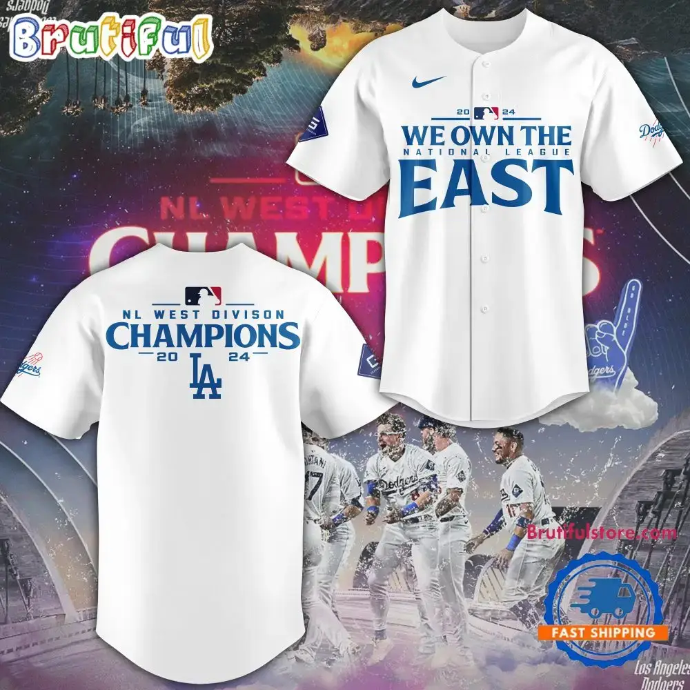 Los Angeles Dodgers 2024 We One The Nl West Divison Champs Jersey Shirt Image