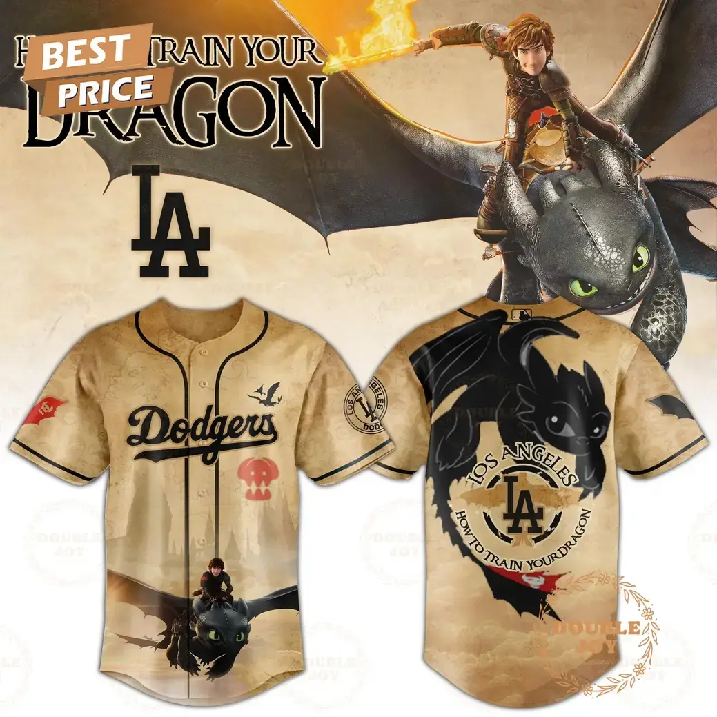 Los Angeles Dodgers 2025 How To Train Your Dragon Limited Edition Baseball Jersey Image