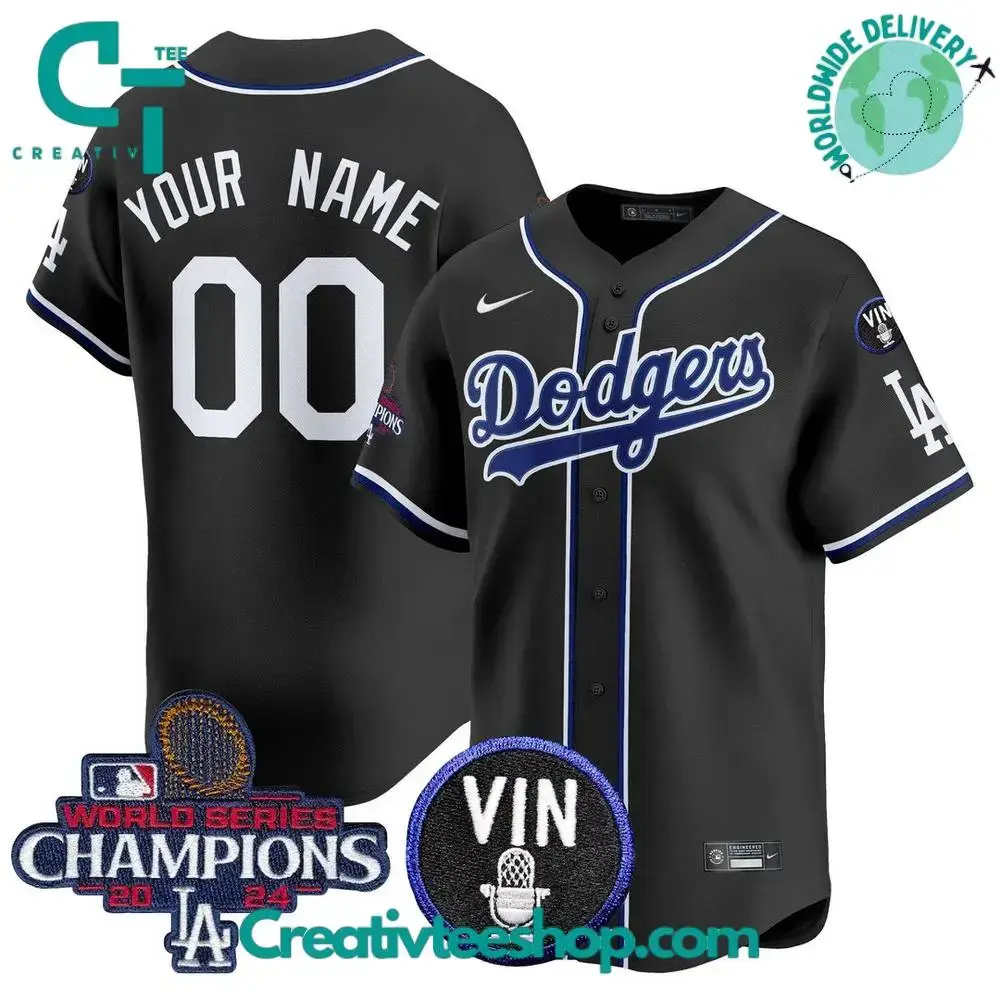 Los Angeles Dodgers 2025 Lights Out Personalized Baseball Jersey Image