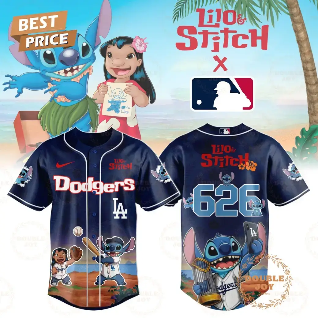 Los Angeles Dodgers 2025 Lilo And Stitch 626 Special Edition Baseball Jersey Image