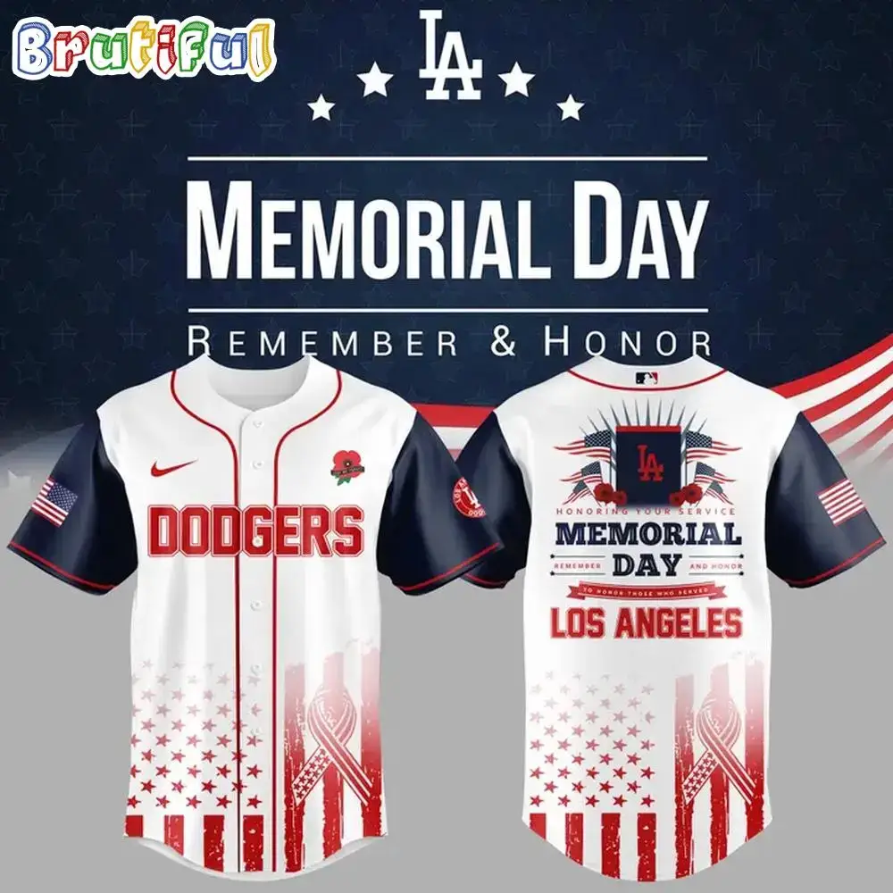 Los Angeles Dodgers 2025 Memorial Day Baseball Jersey Image