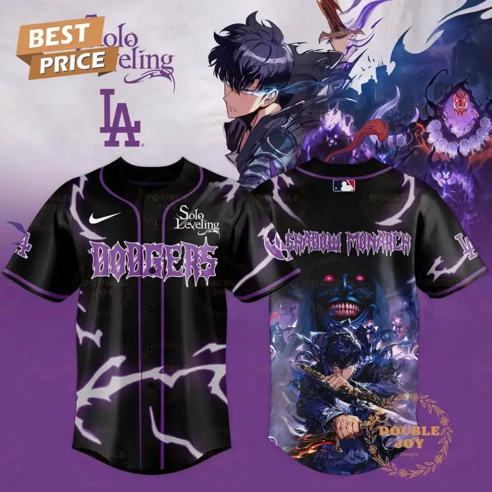 Los Angeles Dodgers 2025 Solo Leveling Shadow Monarch Special Edition Baseball Jersey Image