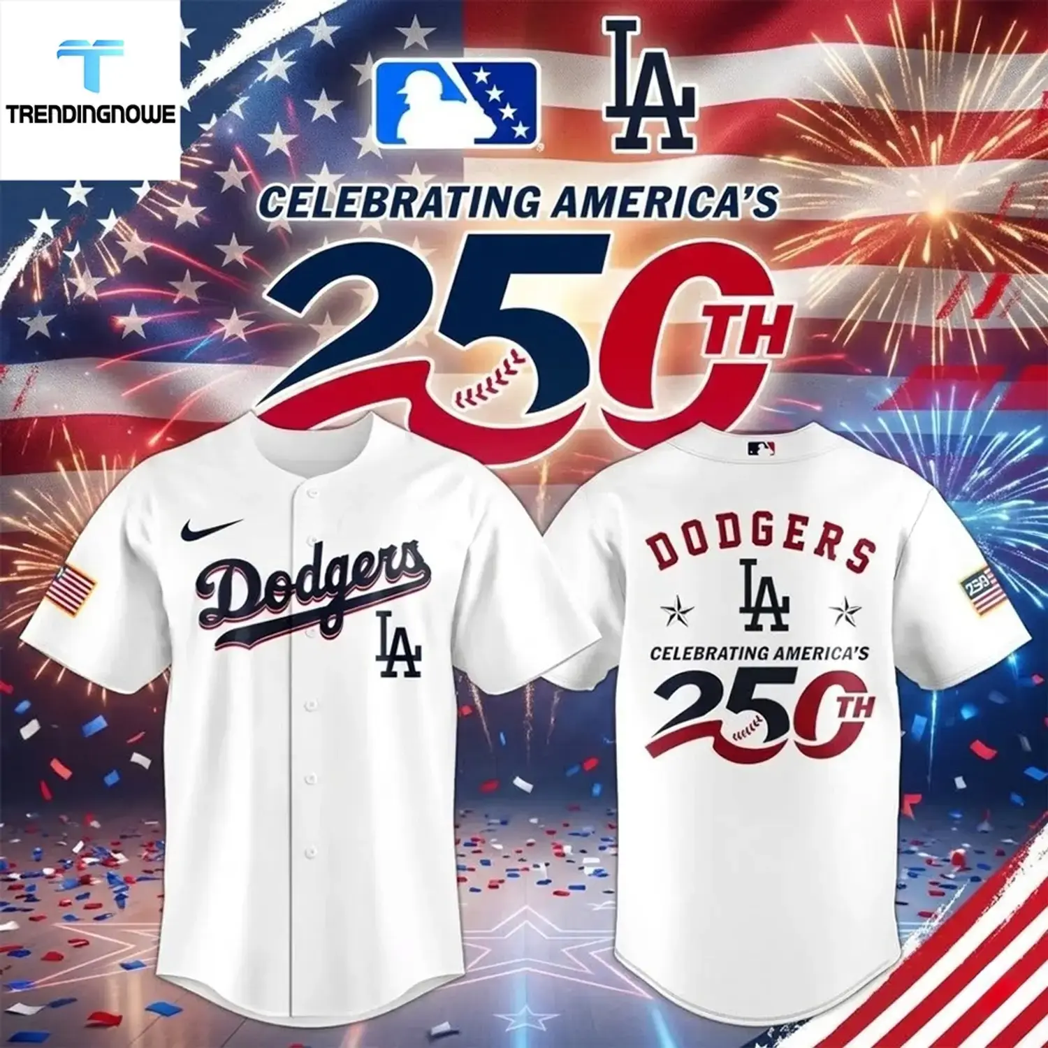 Los Angeles Dodgers America 250th Anniversary 2026 Baseball Jersey Image