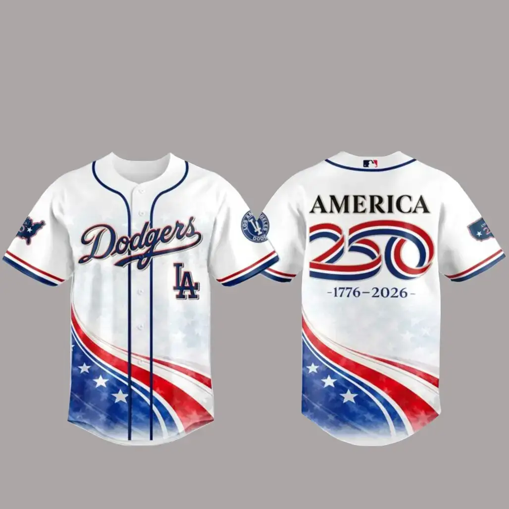Los Angeles Dodgers America 250th Anniversary Baseball Jersey Image