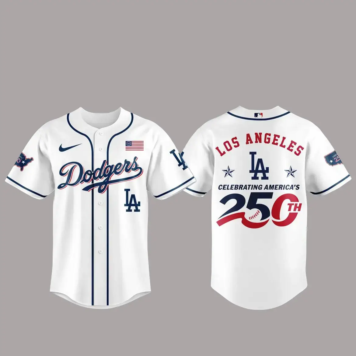 Los Angeles Dodgers America 250th Anniversary Of USA 2026 Baseball Jersey Image