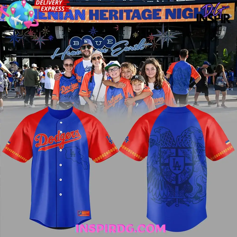 Los Angeles Dodgers Armenian Heritage Night Baseball Jersey Image