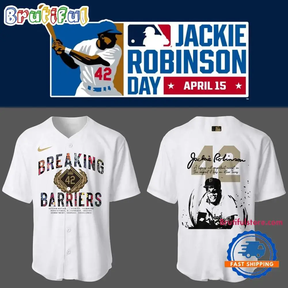 Los Angeles Dodgers Baseball Limited Honoring Jackie Robinson 42 Graphics Design Jersey Image