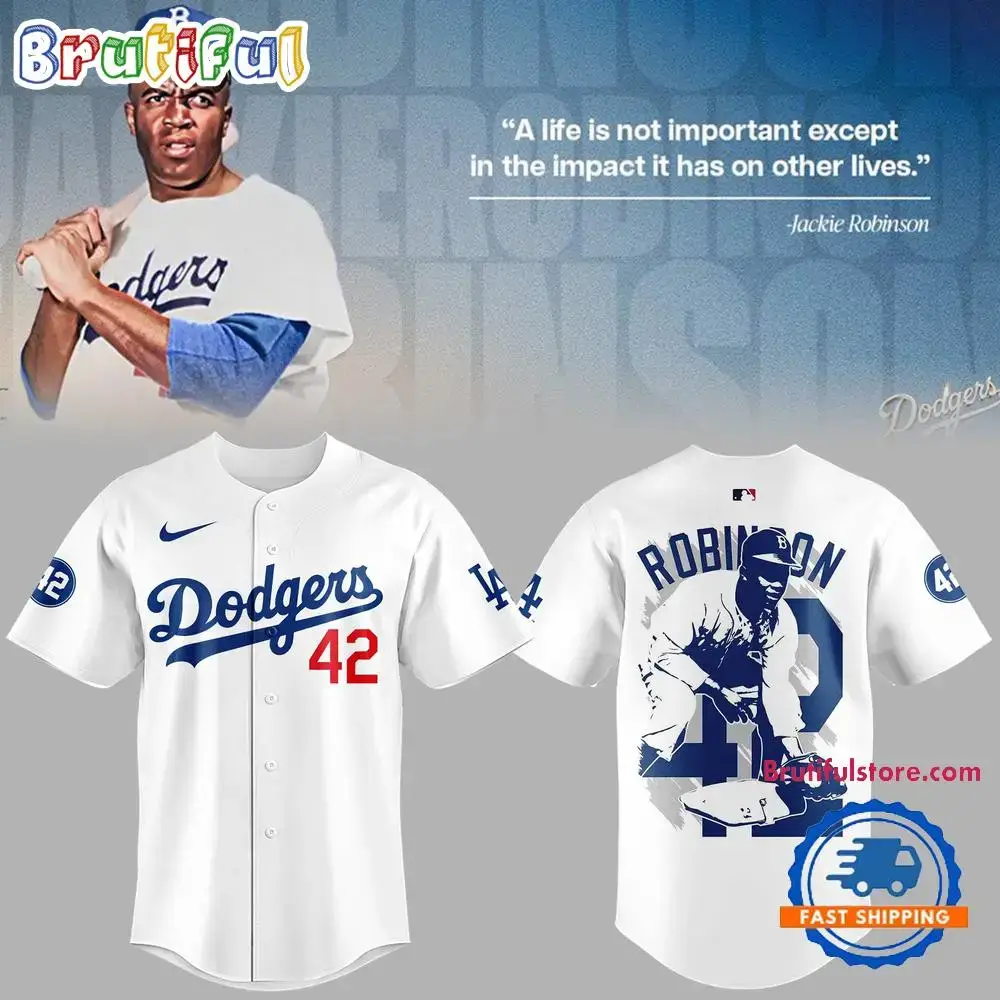 Los Angeles Dodgers Baseball Limited Honoring Jackie Robinson 42 Jersey Image